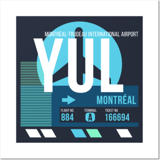 Montreal (YUL) Airport // Sunset Baggage Tag Posters and Art